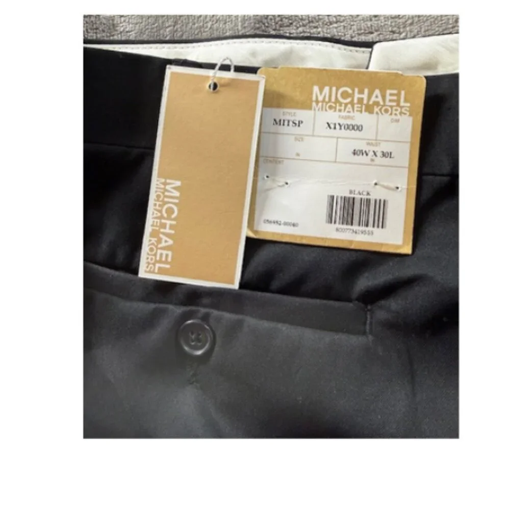 Men's Dress Pants 40x30 Michael Kors Black NWT Office Career